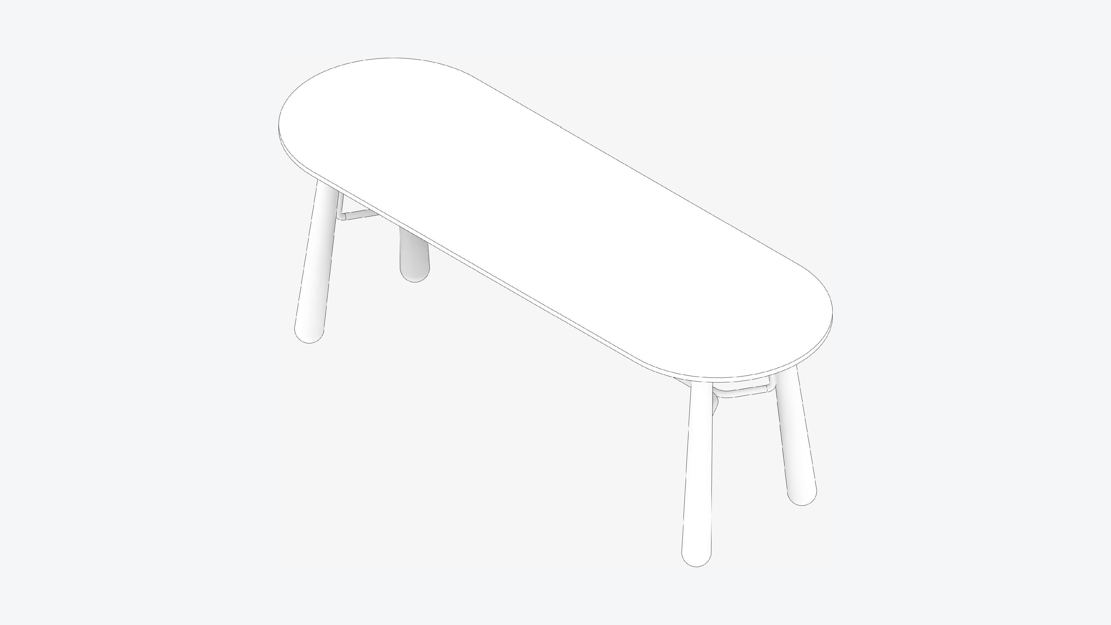 Table - Coffee - Simplicity - Capsule - Low Low-poly 3D model_2