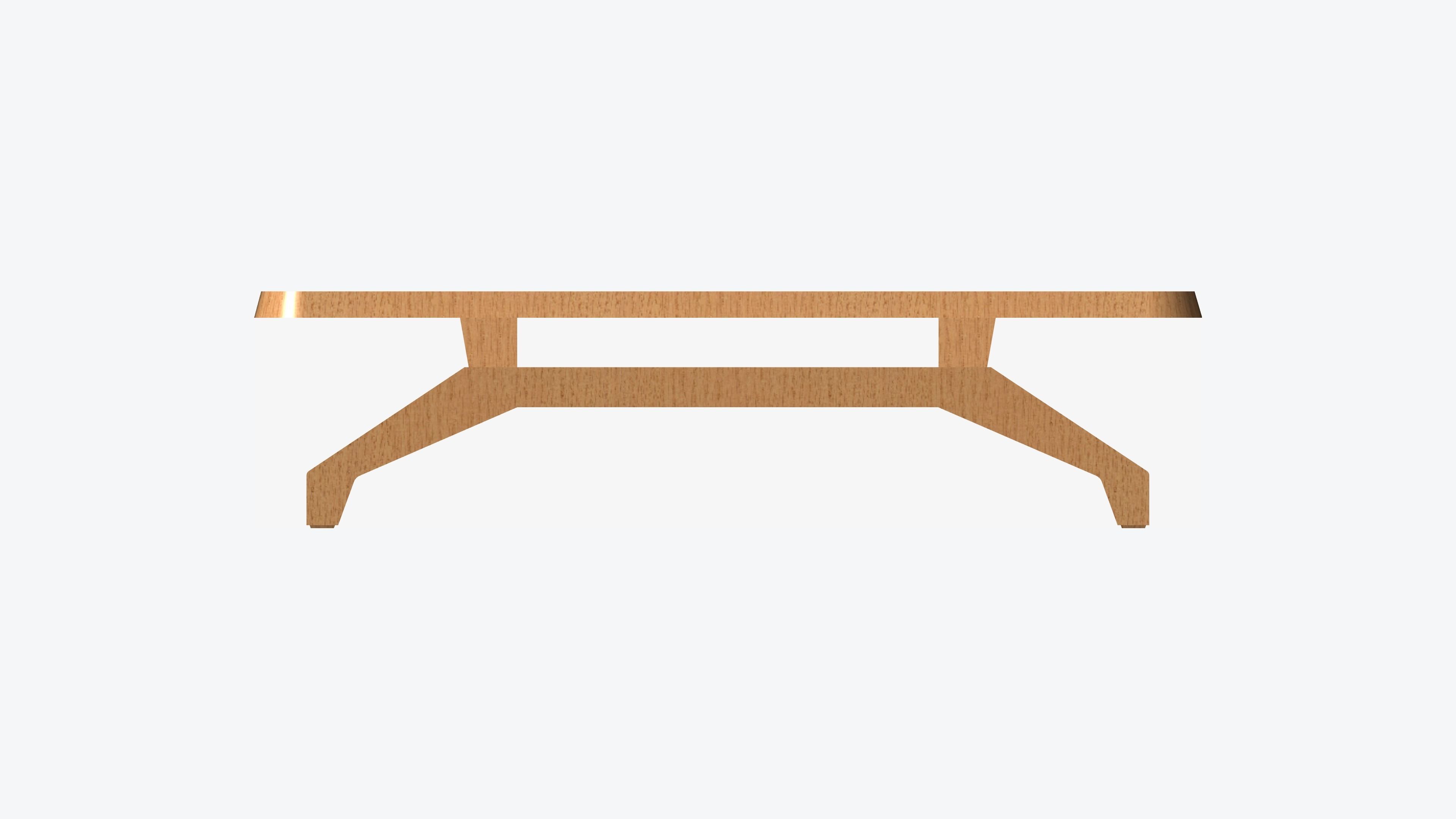 Table - Coffee - Simplicity - Rectangle Low-poly 3D model_5