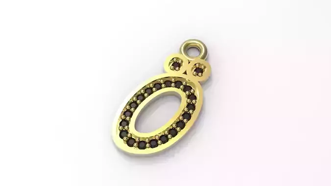 O Letter Alphabet Pendant