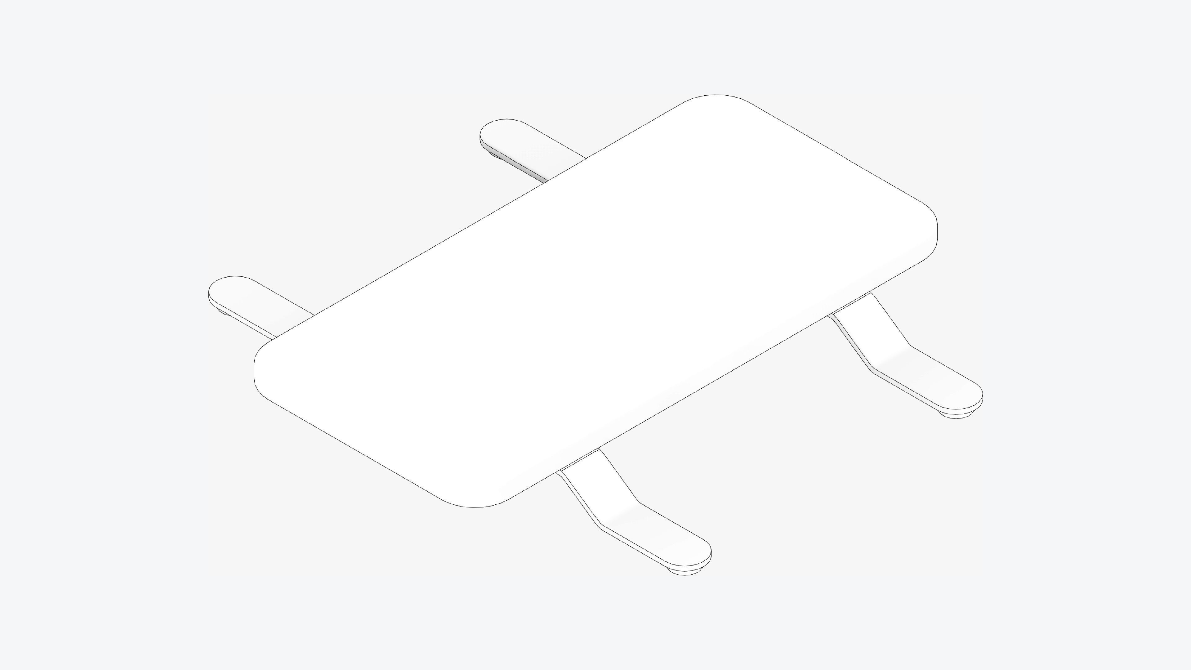 Table - Connecting - Worksmart Low-poly 3D model_2