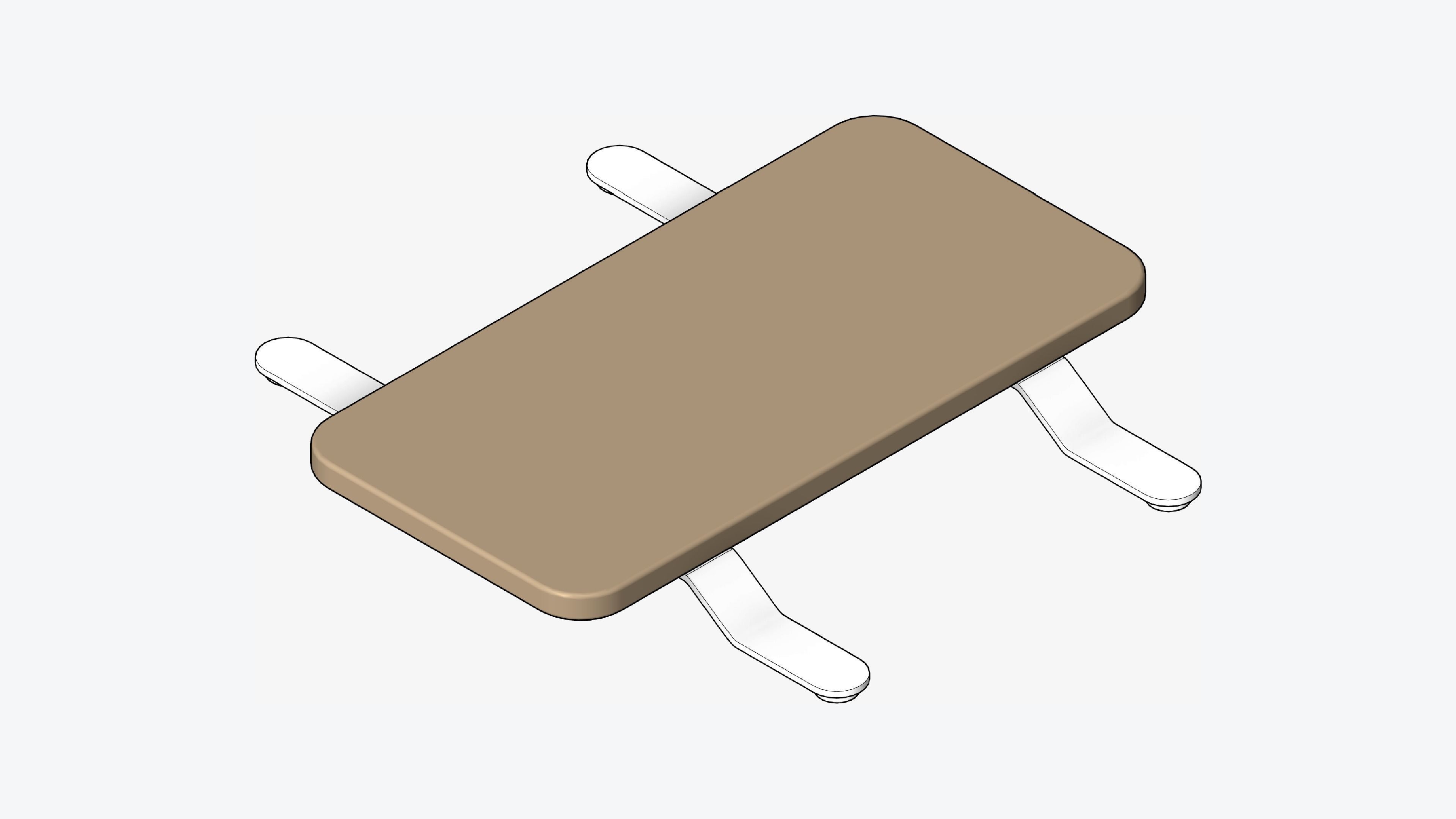 Table - Connecting - Worksmart Low-poly 3D model_1