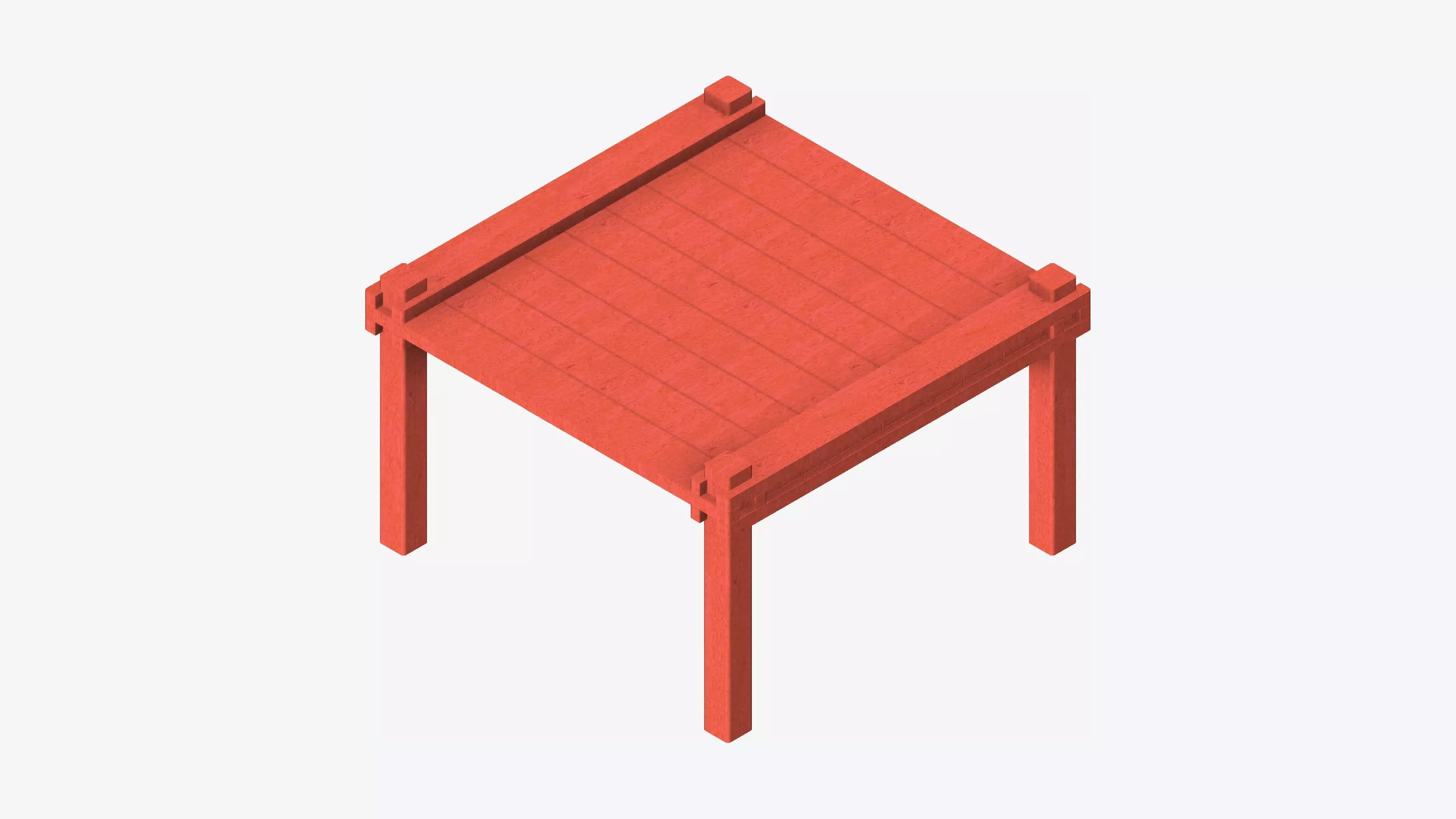 Table - Occasional - Contemporary - Fire Low-poly 3D model_0