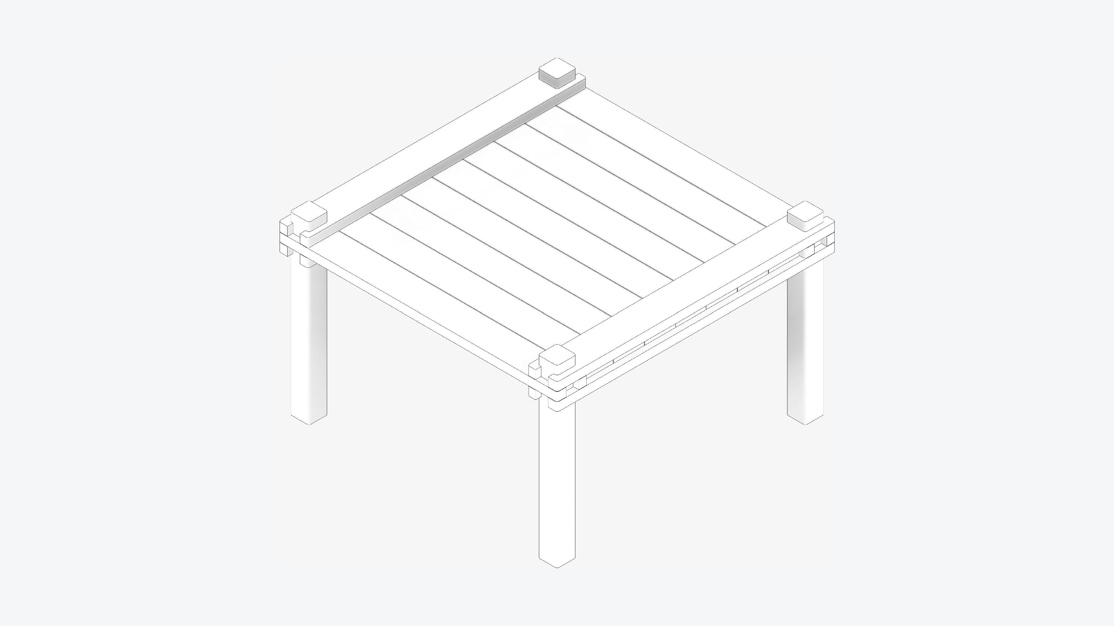 Table - Occasional - Contemporary - Fire Low-poly 3D model_2
