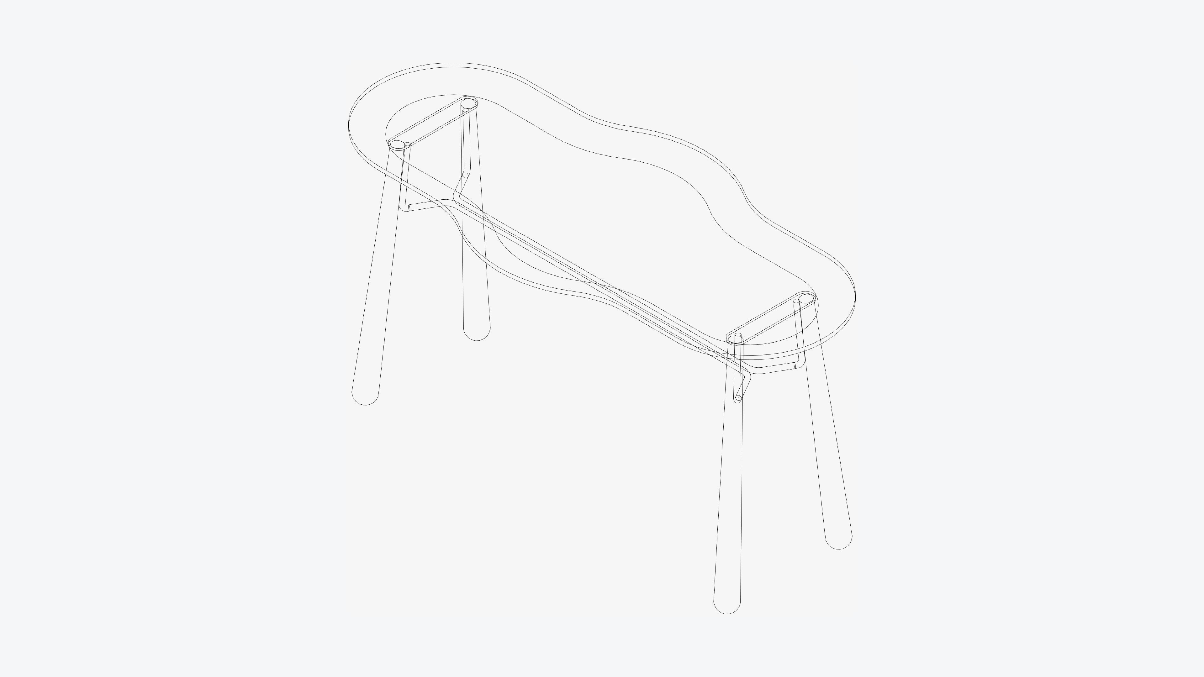 Table - Occasional - Simplicity Low-poly 3D model_3