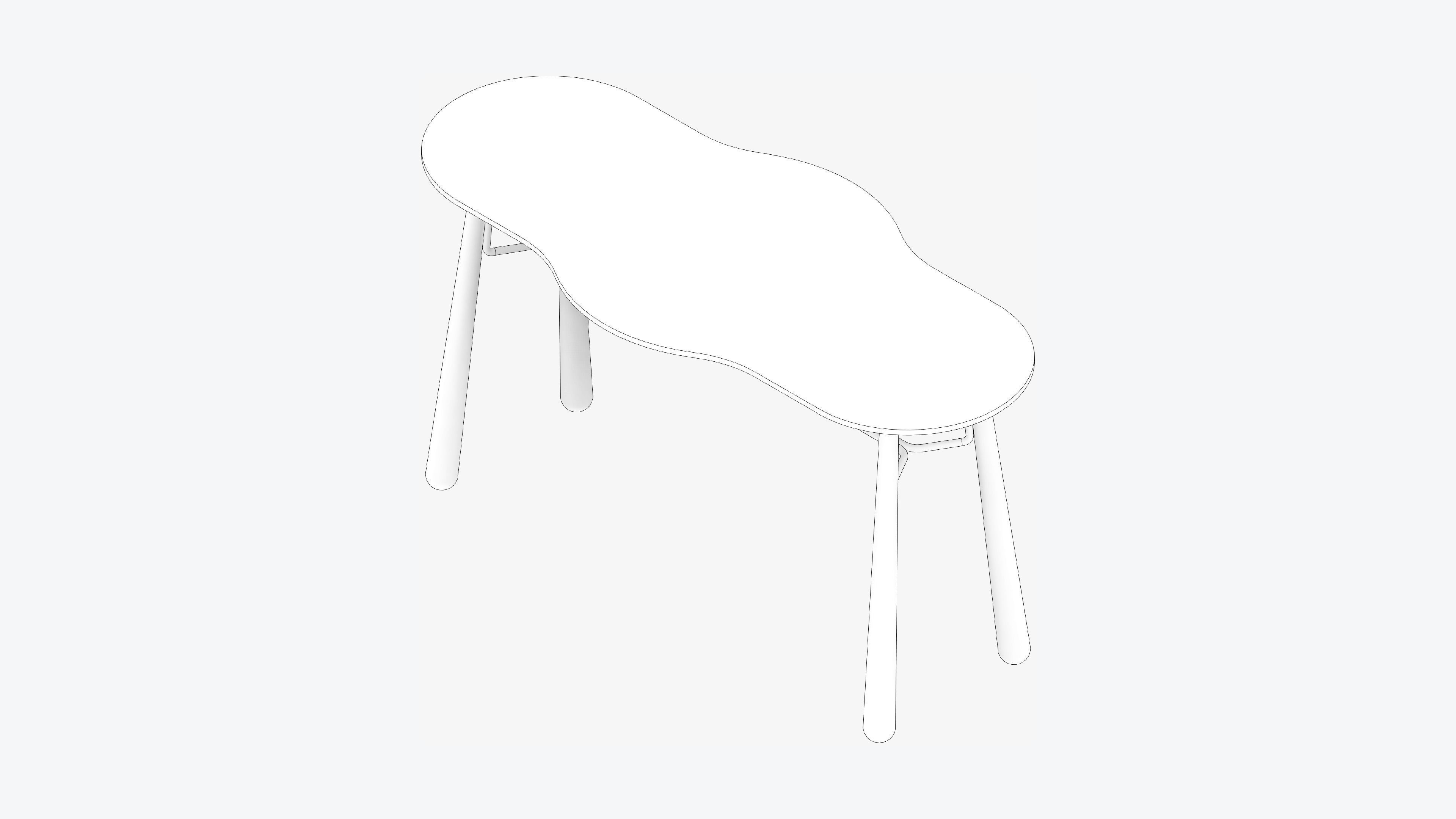 Table - Occasional - Simplicity Low-poly 3D model_2