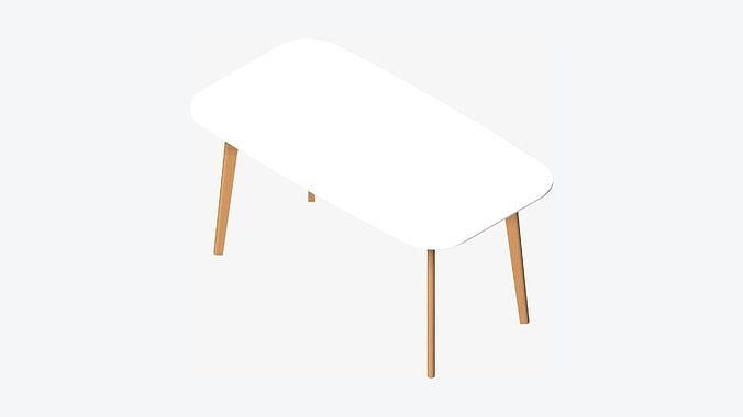 Table - Occasional - Simplicity - Rectangle - Large Low-poly 3D model