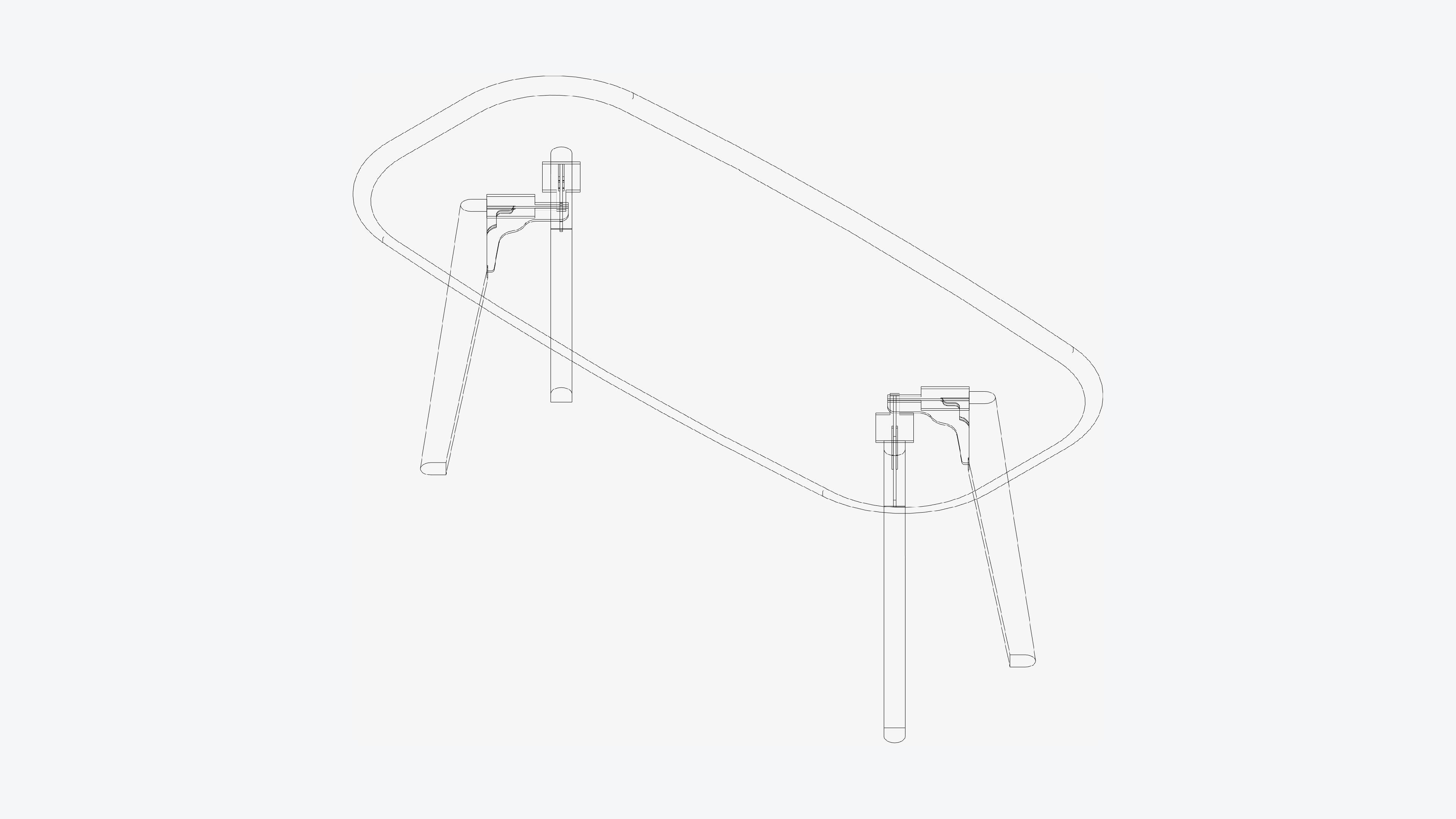 Table - Occasional - Simplicity - Rectangle - Small Low-poly 3D model_3