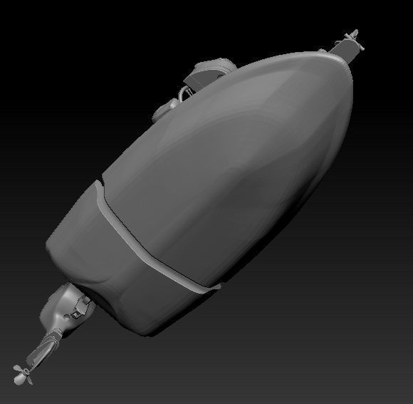 1-16 scale nitro bass boat 3d print 3D print model_3