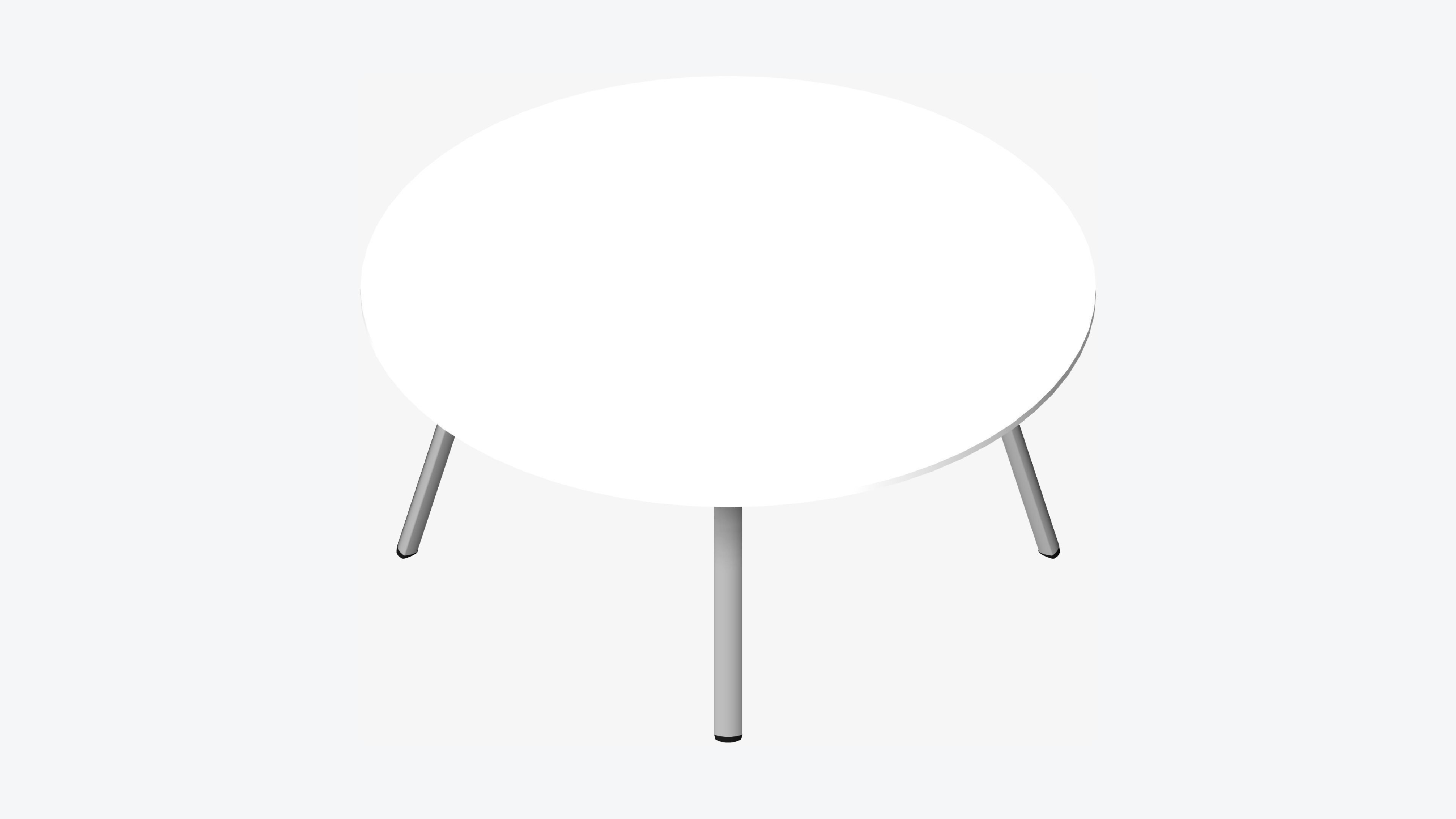 Table - Round - Officetec - Sim - Standing Low-poly 3D model_6