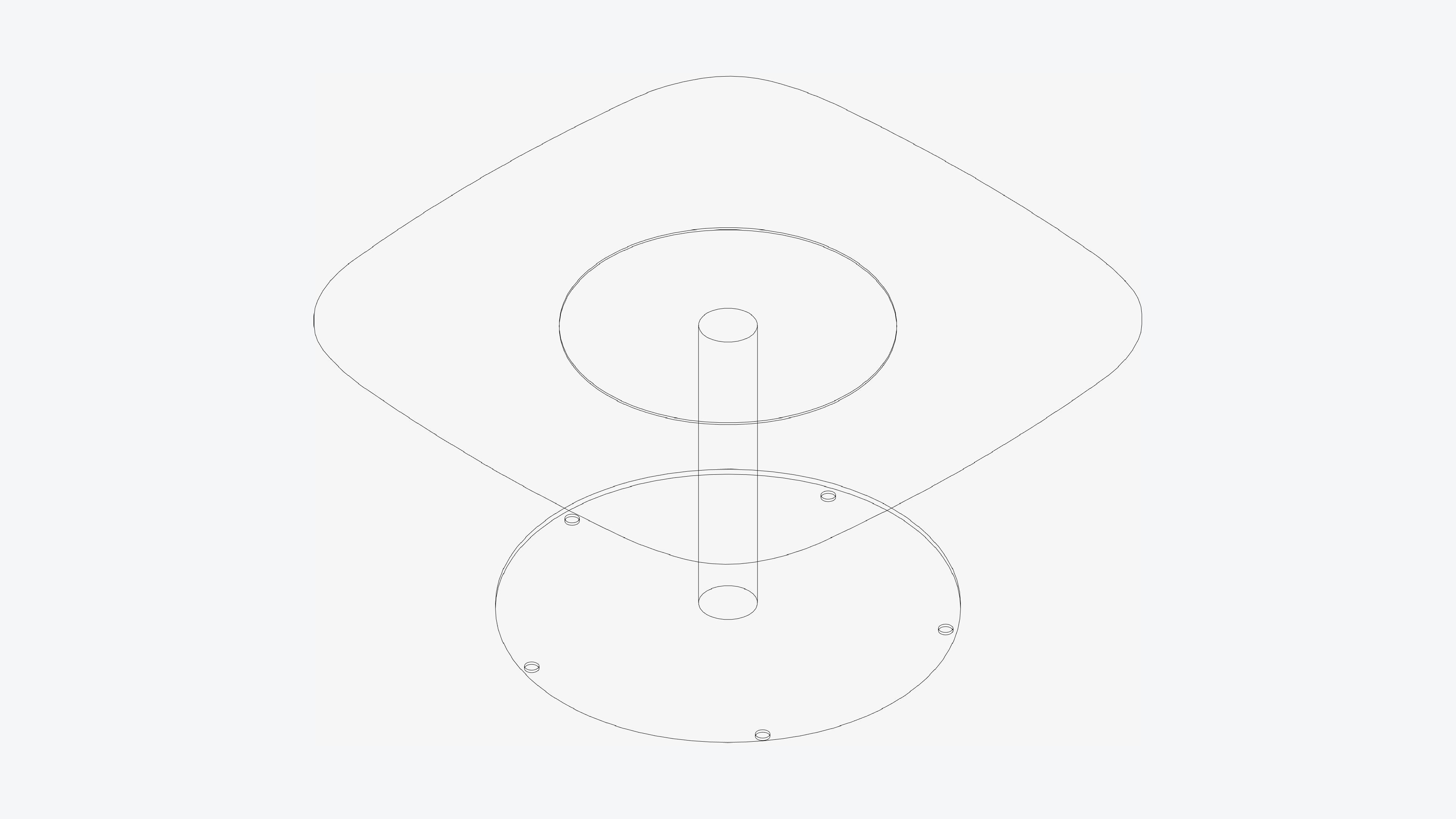 Table - Square - Worksmart - Large Low-poly 3D model_3