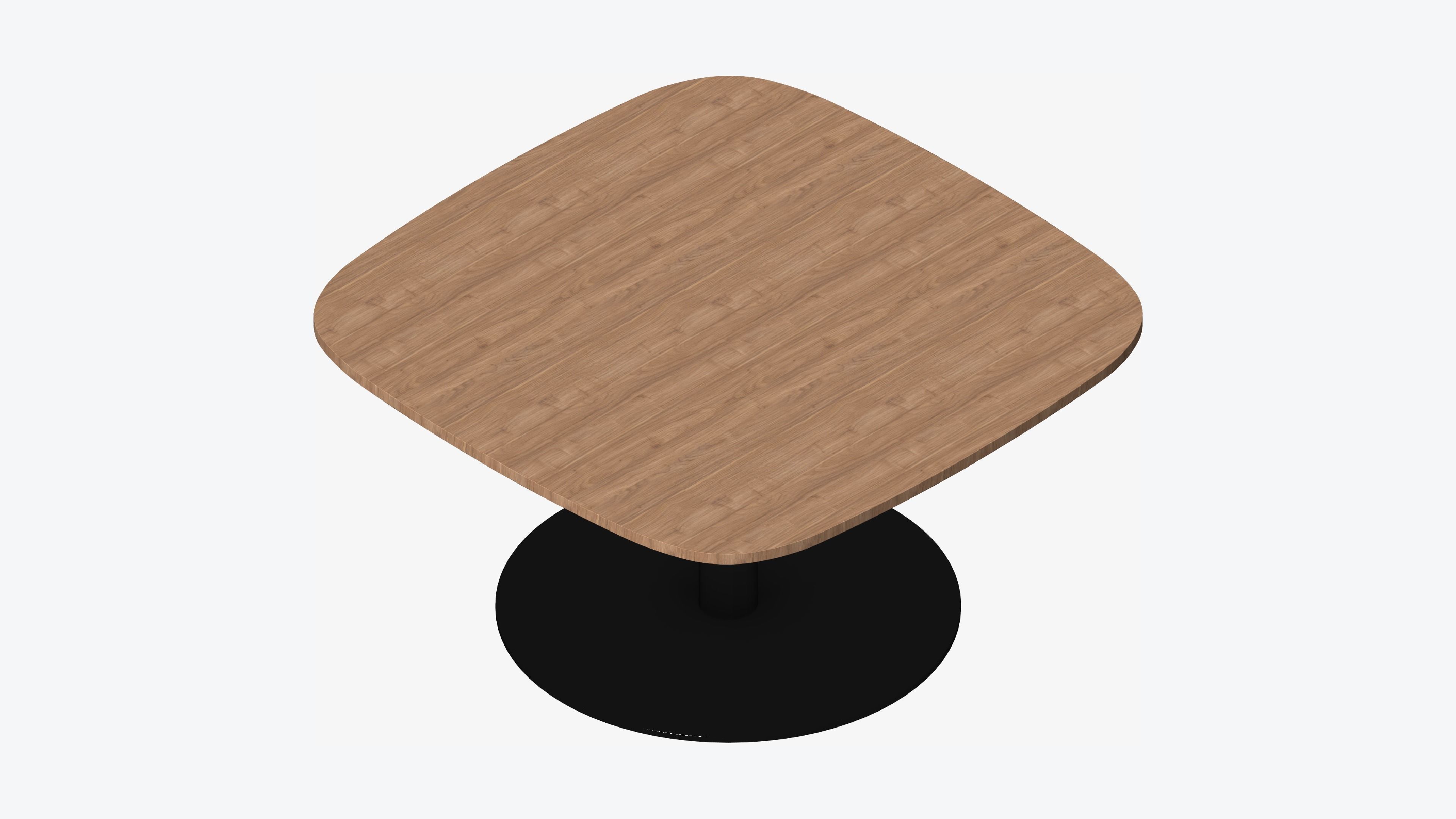 Table - Square - Worksmart - Large Low-poly 3D model_6
