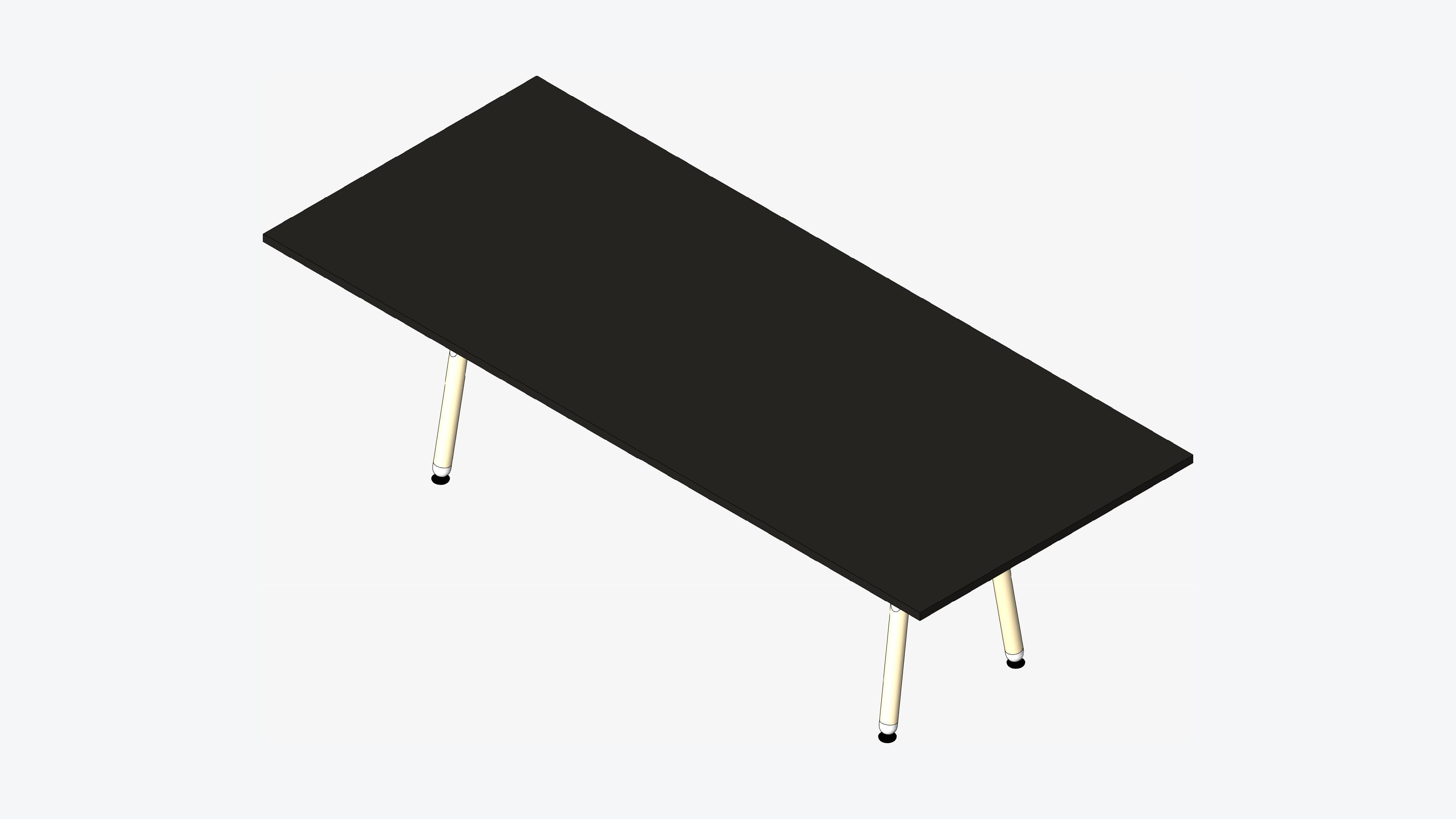 Table - Timberline - Multi - Leg - 4 - Leg - L - Low Low-poly 3D model_1