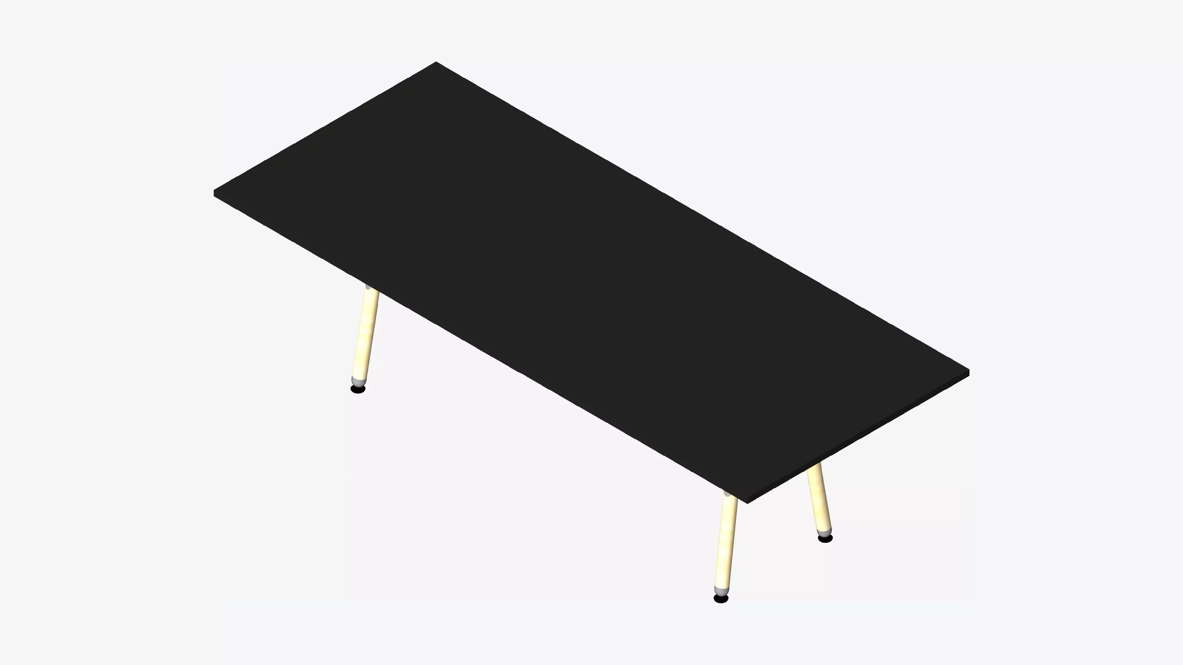 Table - Timberline - Multi - Leg - 4 - Leg - L - Low Low-poly 3D model_0