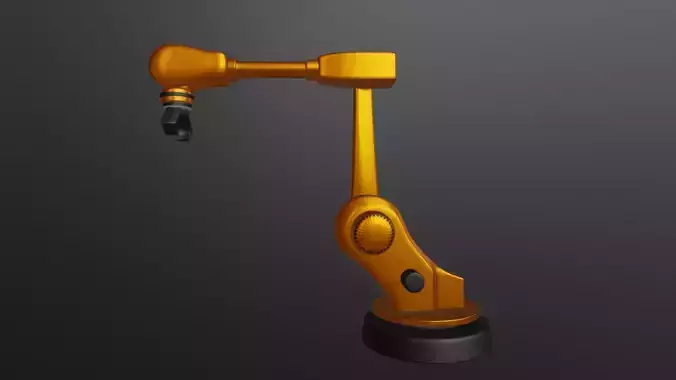 Industrial robot arm clean 3D model Free 3D model