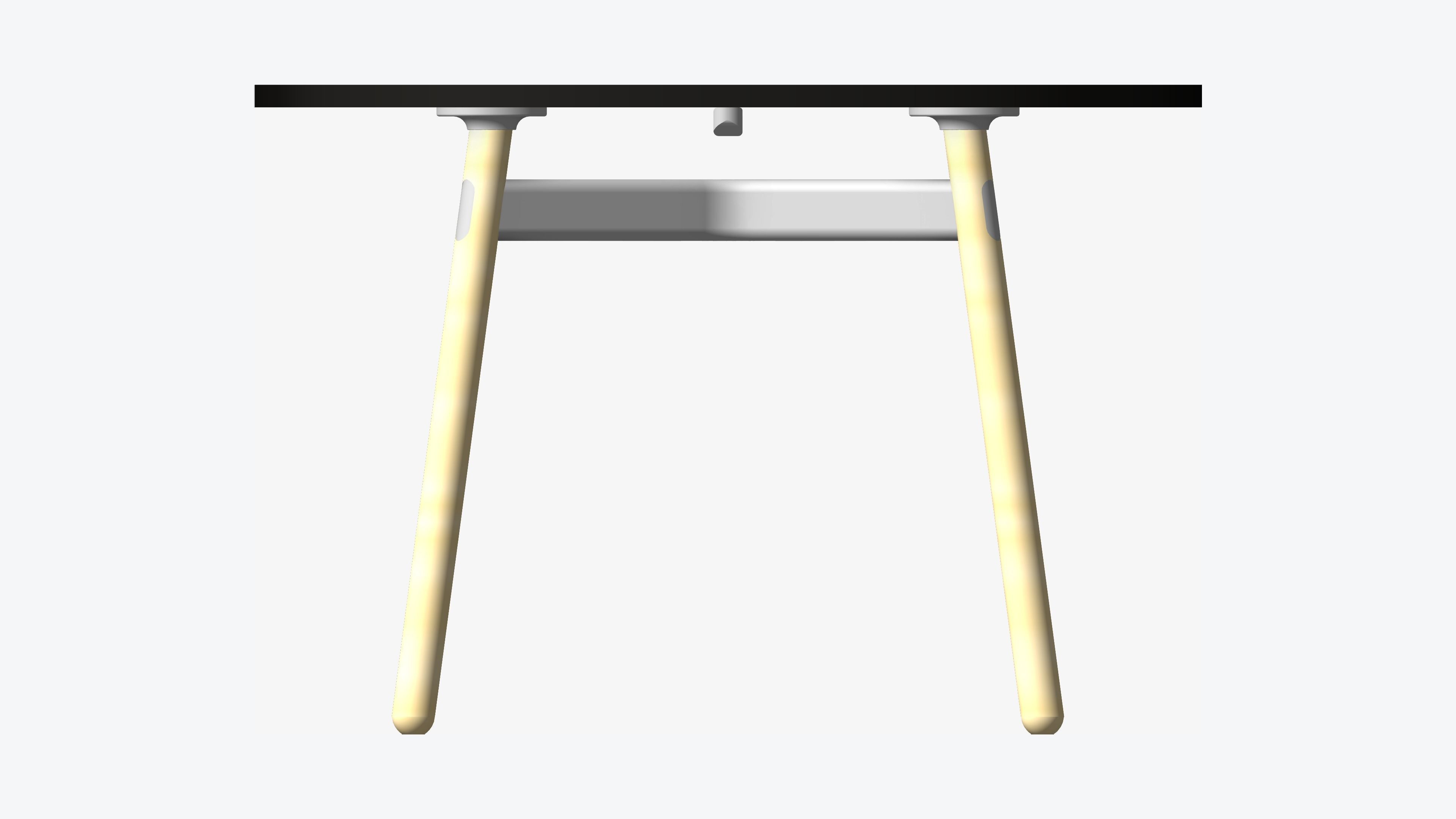 Table - Timberline - Rounded - Rectangle Low-poly 3D model_5