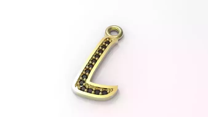 L Letter Alphabet Pendant