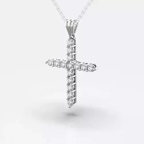 G0509 cross pendant with diamonds