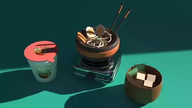 ramen with chopsticks on table