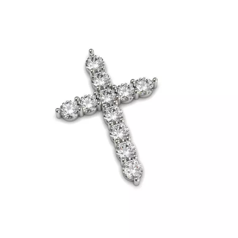 G0502 diamond cross pendant Free 3D print model