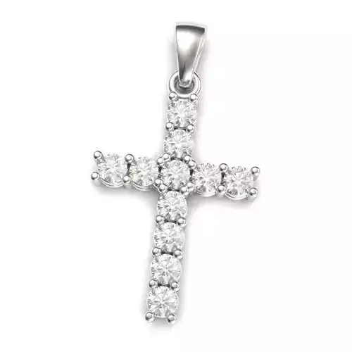 G0493 diamond cross pendant