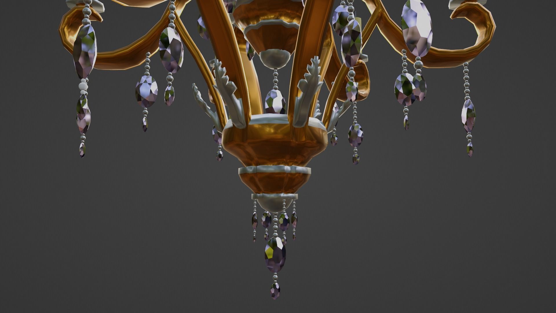 Candle Chandelier 3D model_6