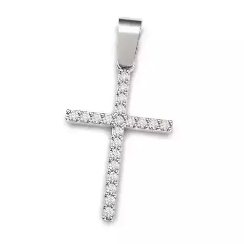 G0488 gold diamond cross pendant