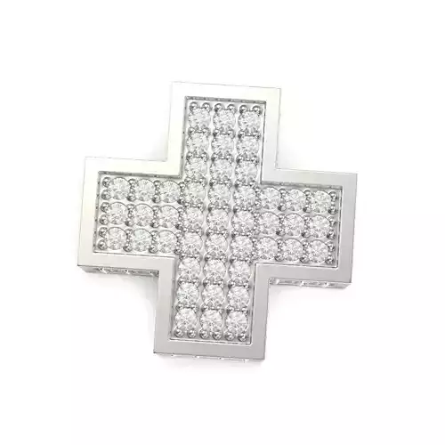 G0484 gold diamond cross pendant