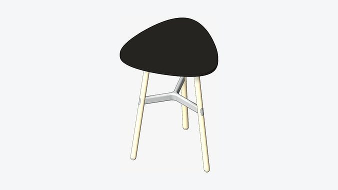 Table - Timberline - Standing - Rounded - Triangle - Small Low-poly 3D model 2