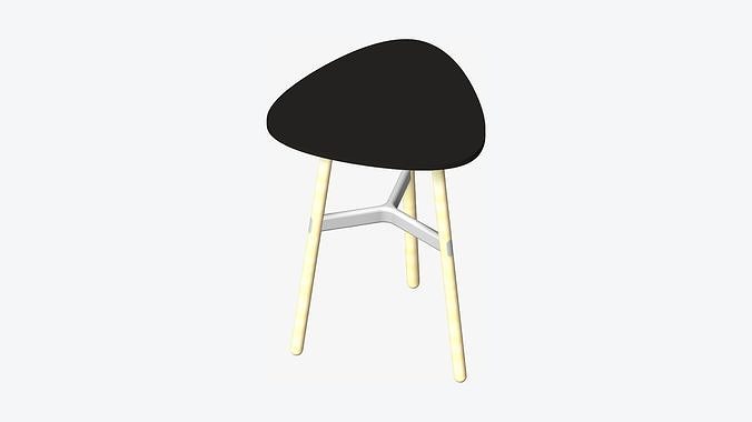 Table - Timberline - Standing - Rounded - Triangle - Small Low-poly 3D model 7