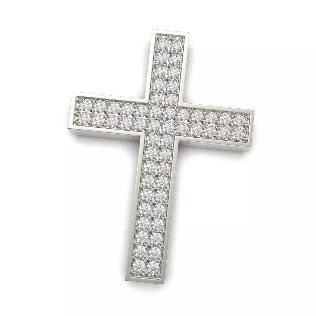 G0477 diamond cross pendant Free 3D print model