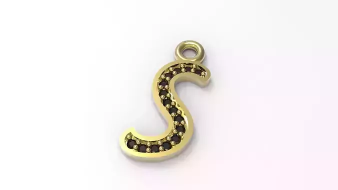 S Letter Alphabet Pendant
