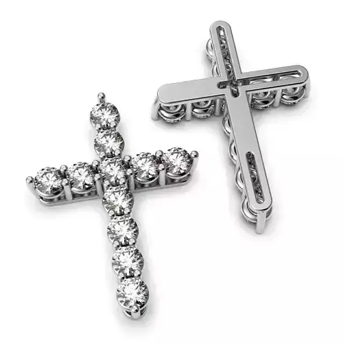G0462 two diamond cross pendants