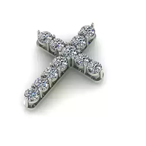 G0457 diamond cross pendant