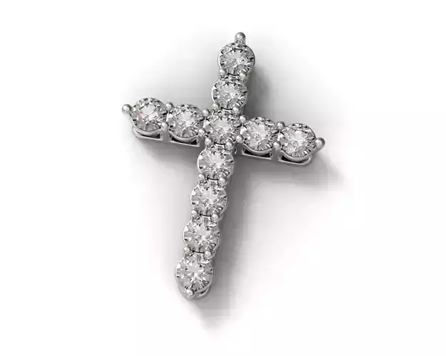 G0447 diamond cross pendant