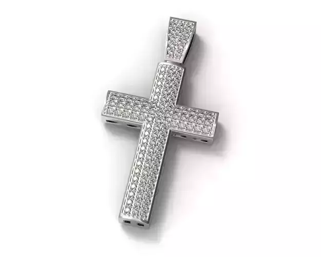 G0435 gold diamond cross pendant