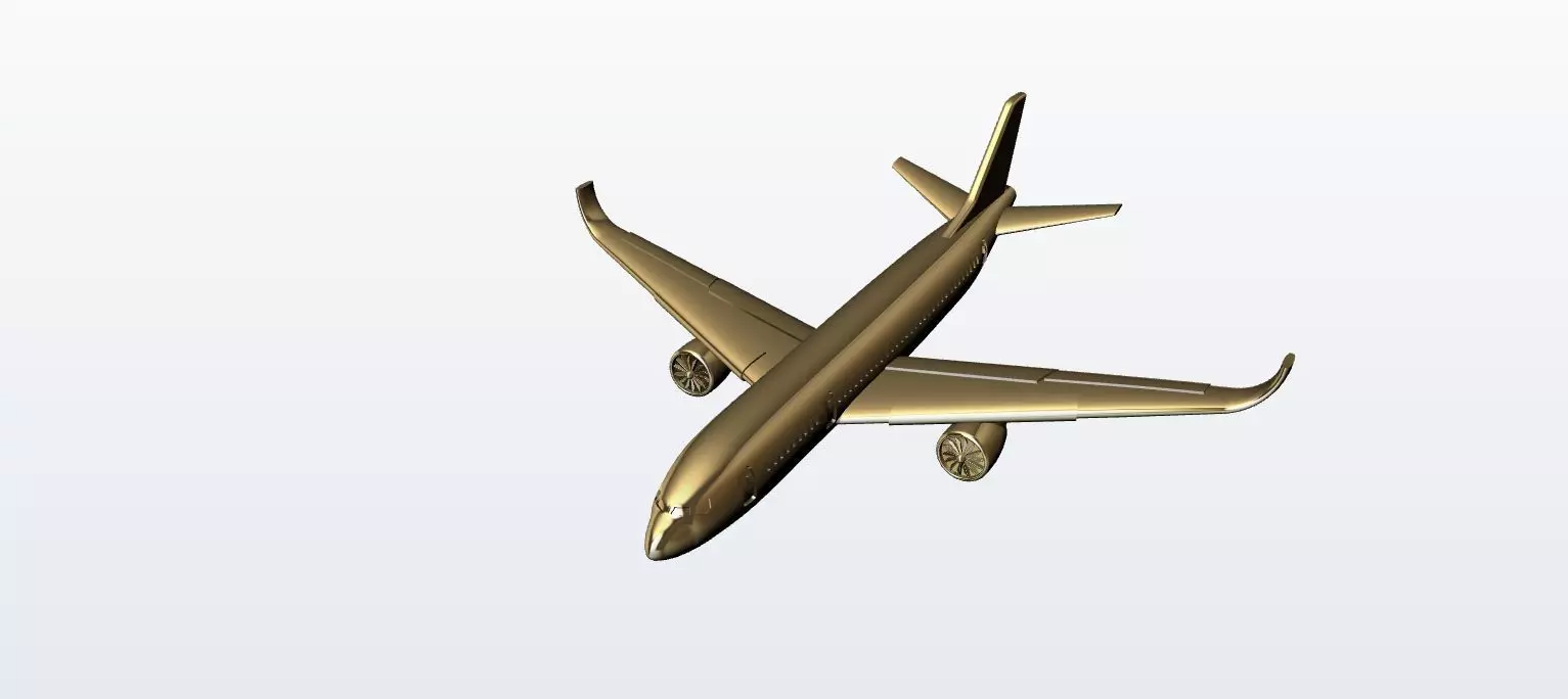 Airplane flying in sky 3D print model