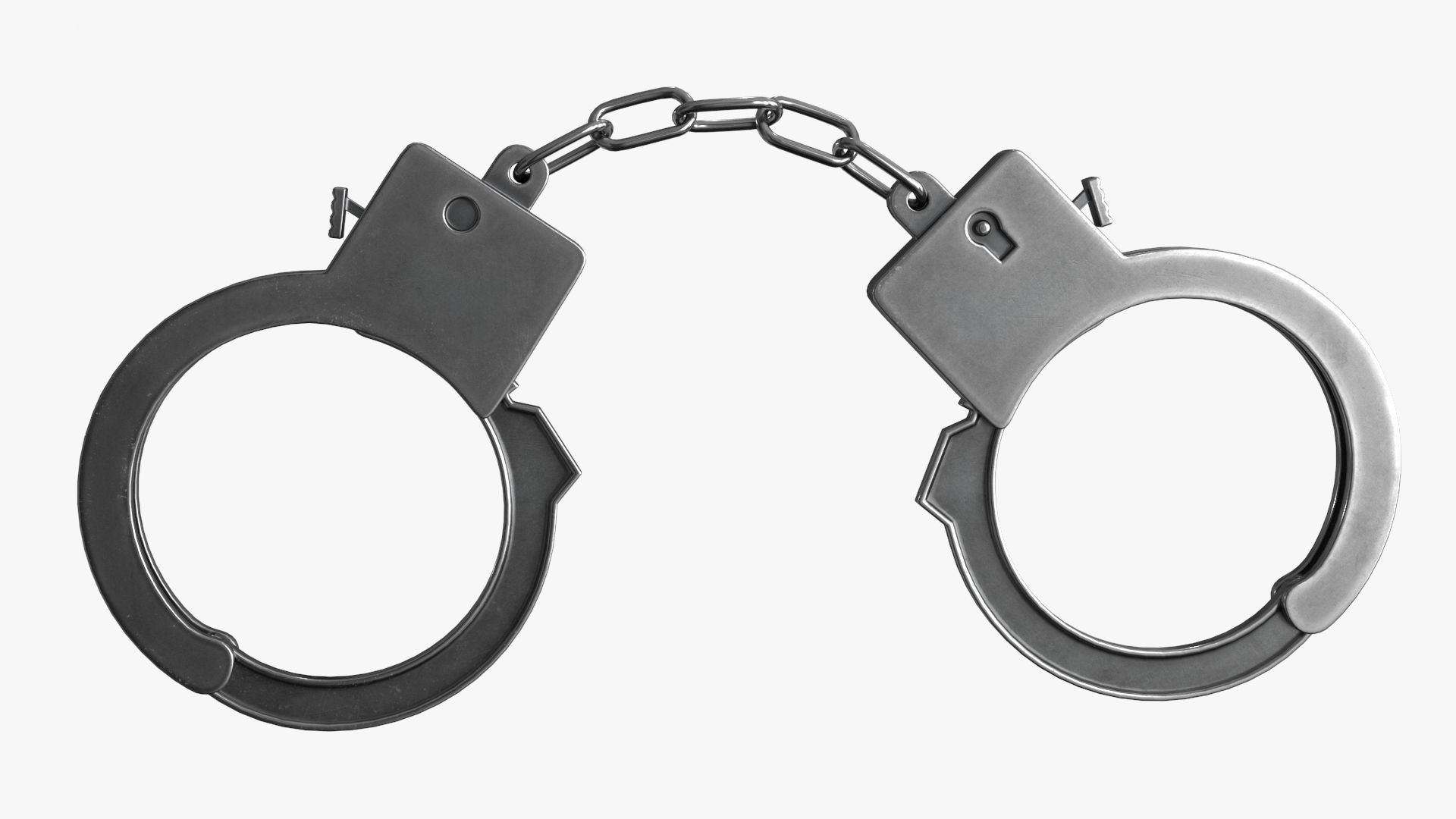 Handcuffs pair of Low-poly 3D model_3
