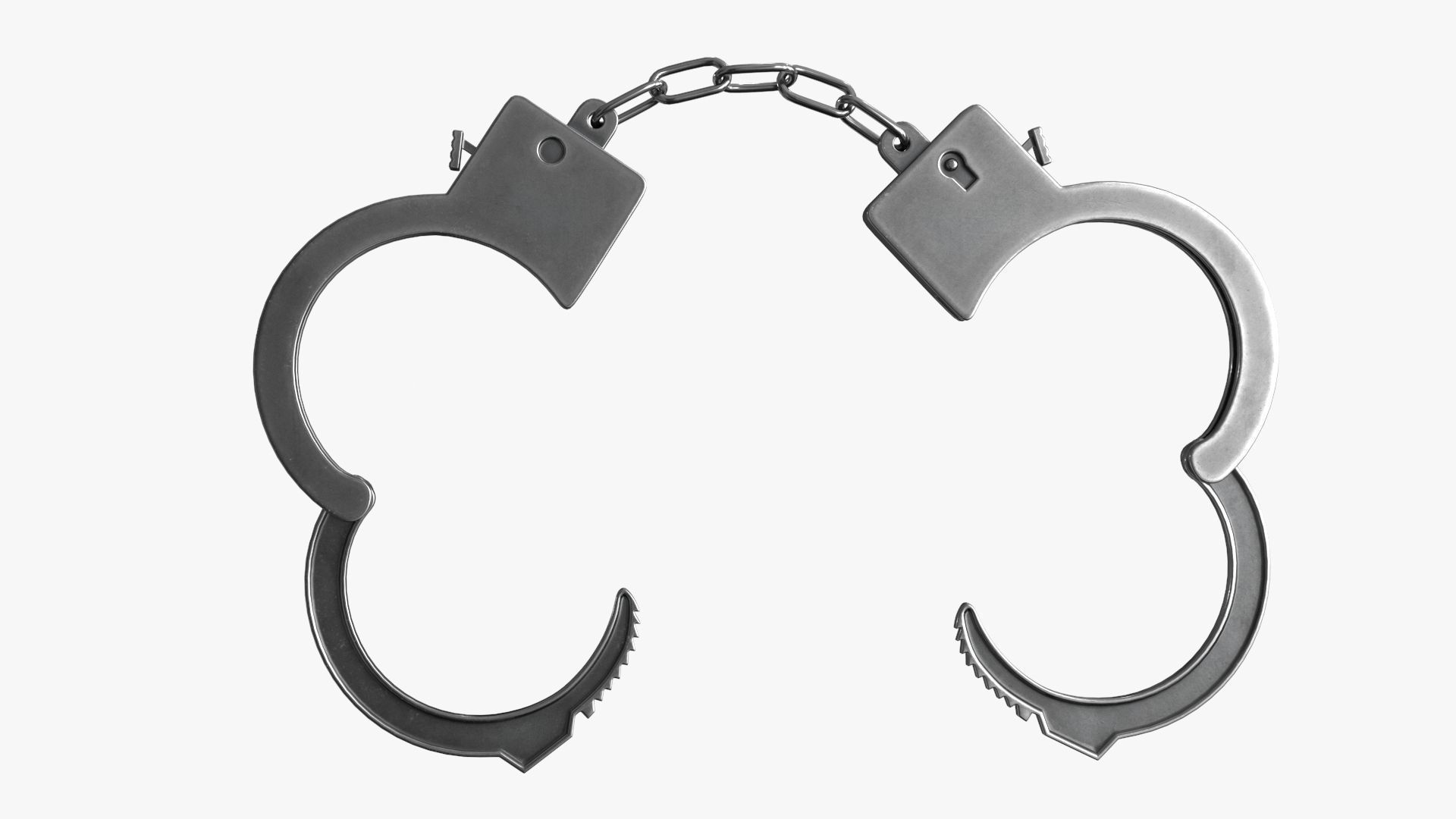 Handcuffs pair of Low-poly 3D model_4