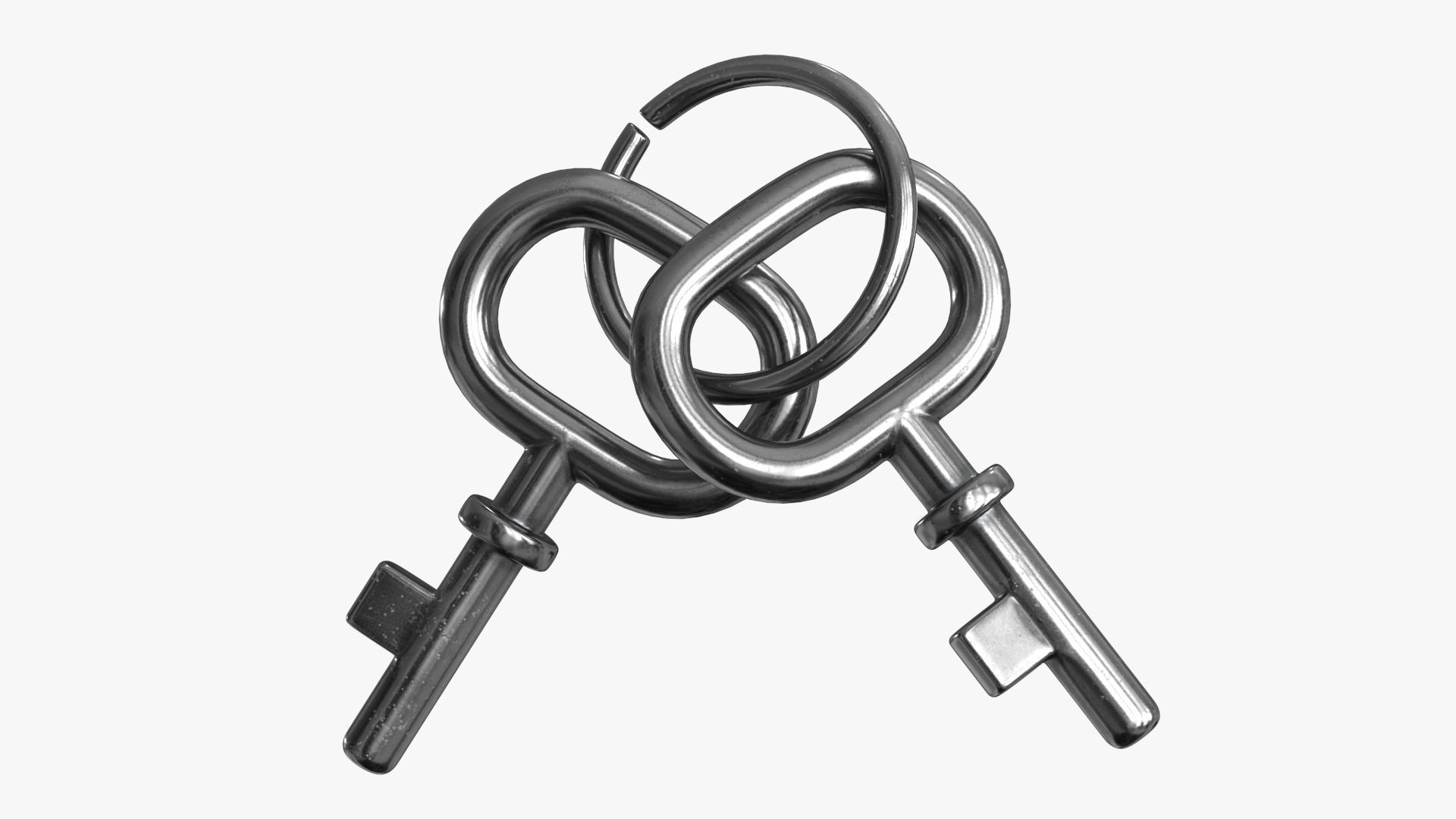 Handcuffs pair of Low-poly 3D model_8