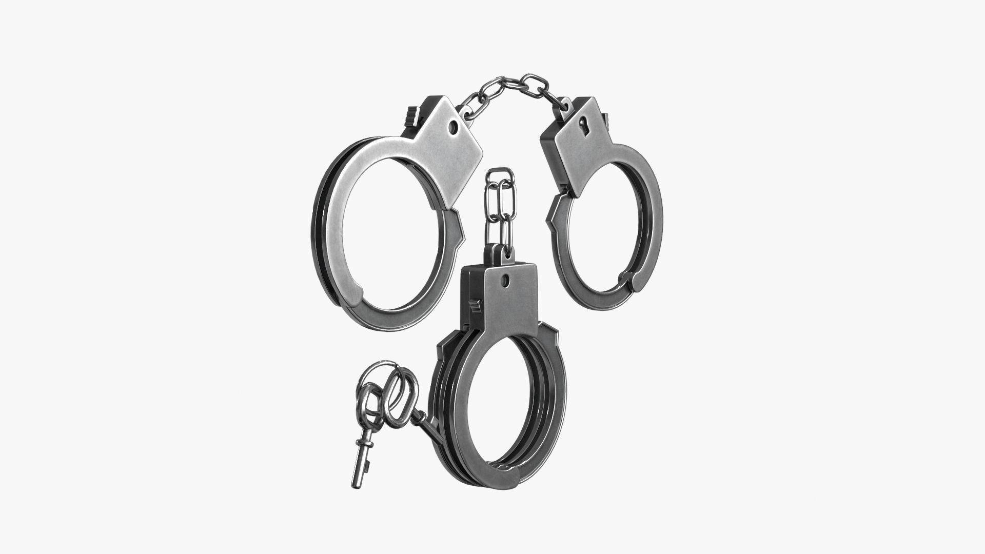 Handcuffs pair of Low-poly 3D model_14