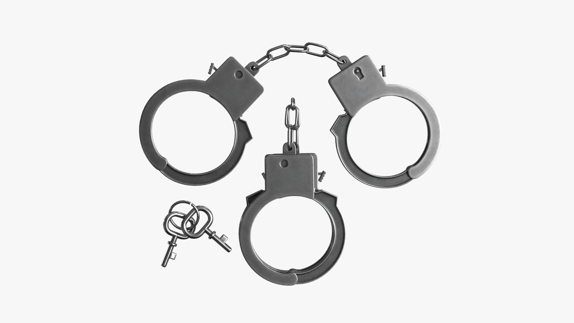 Handcuffs pair of Low-poly 3D model_13