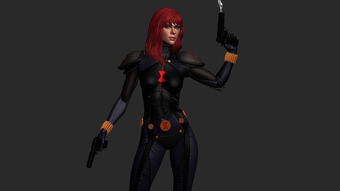 Black Widow 3D Print Ready - 34 cm  3D print model
