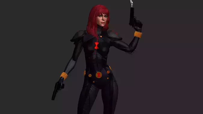 Black Widow 3D Print Ready - 34 cm 