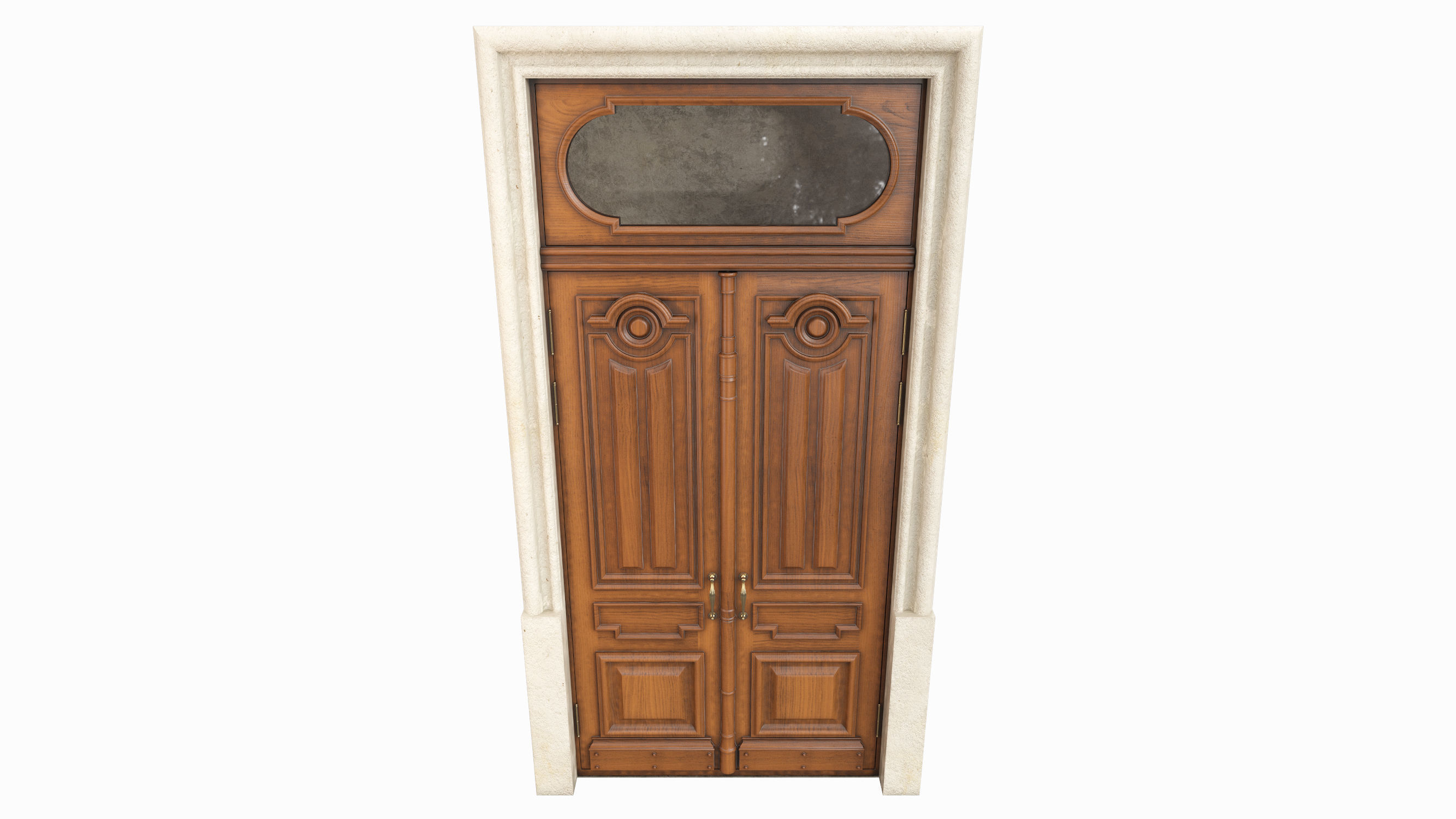 Entrance classic door 63 3D model_2