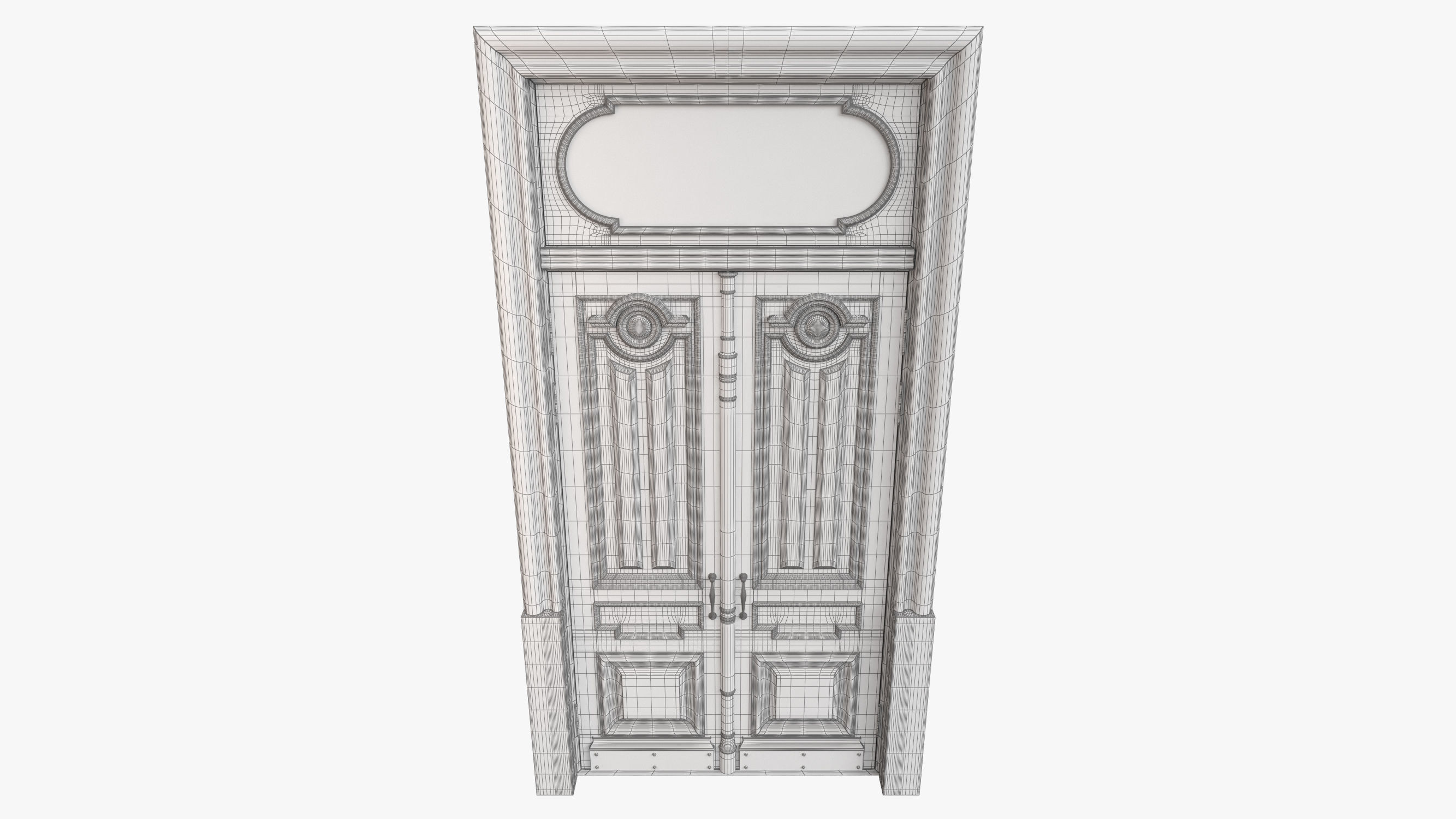 Entrance classic door 63 3D model_11
