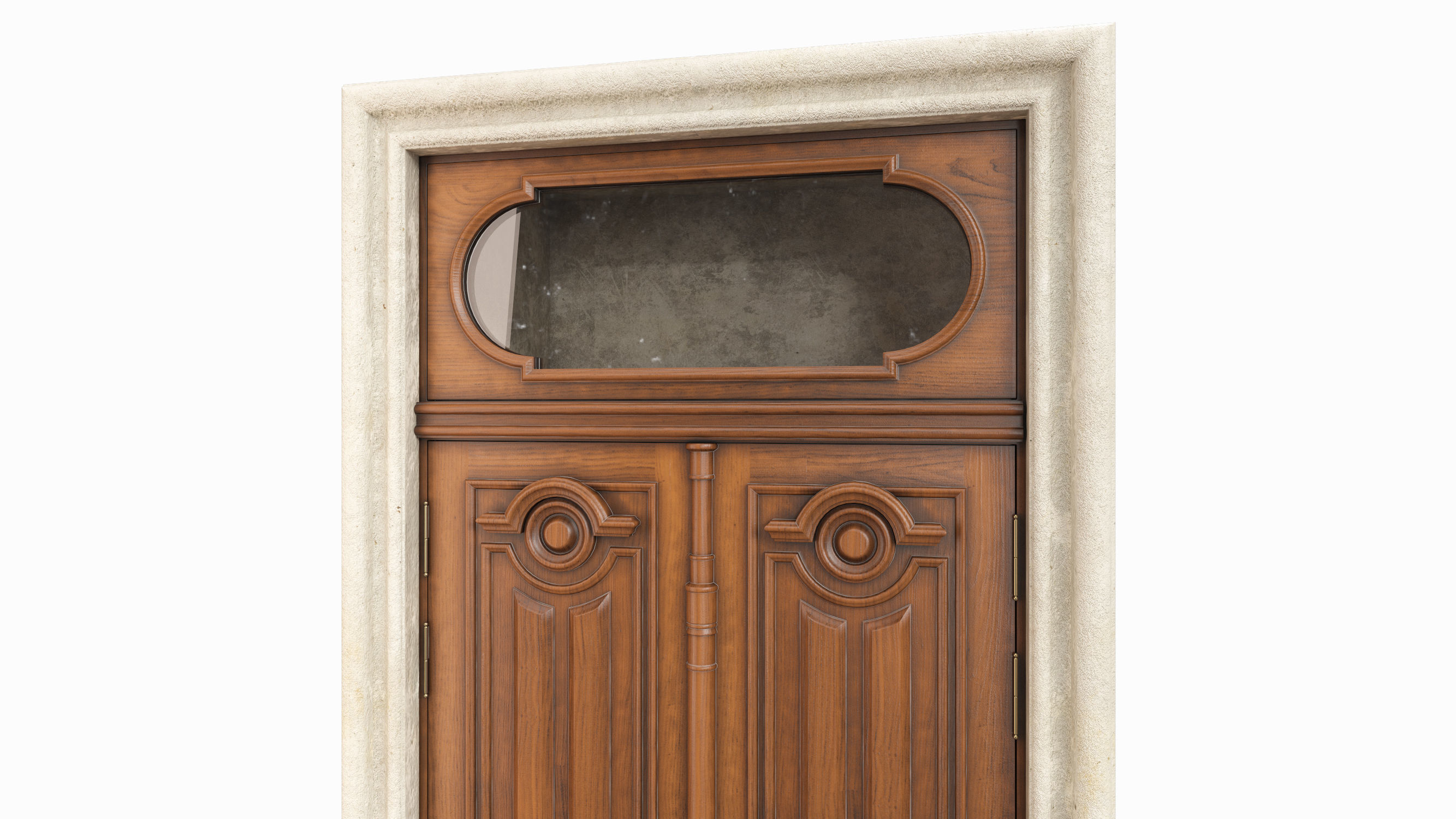 Entrance classic door 63 3D model_4