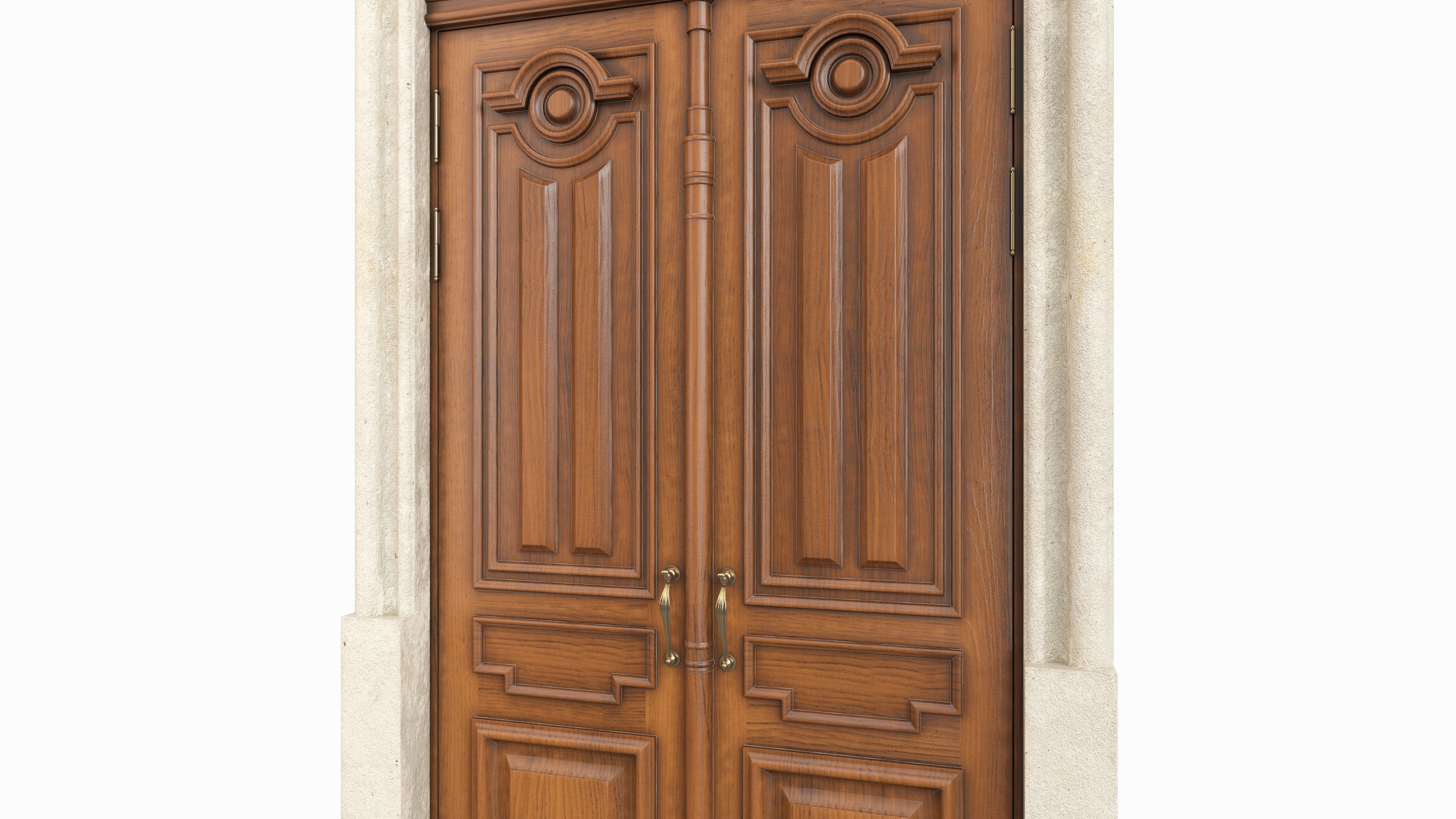 Entrance classic door 63 3D model_5