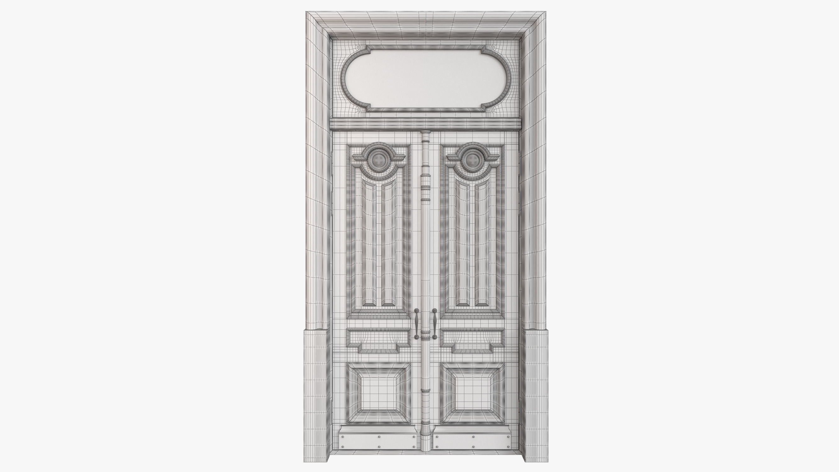 Entrance classic door 63 3D model_10
