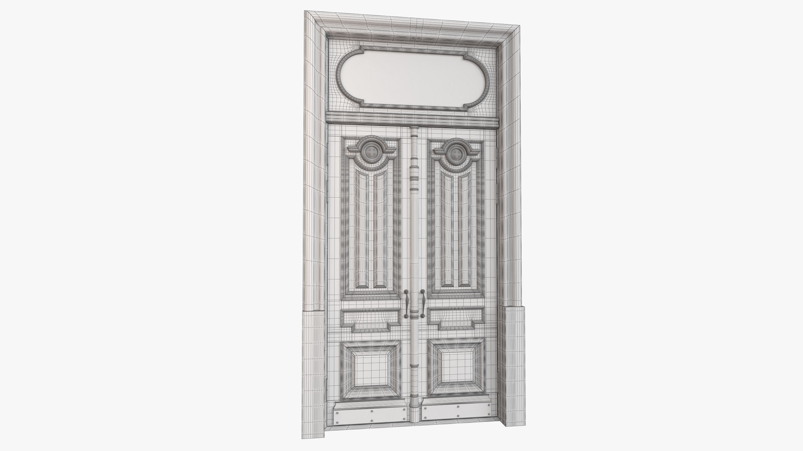Entrance classic door 63 3D model_12