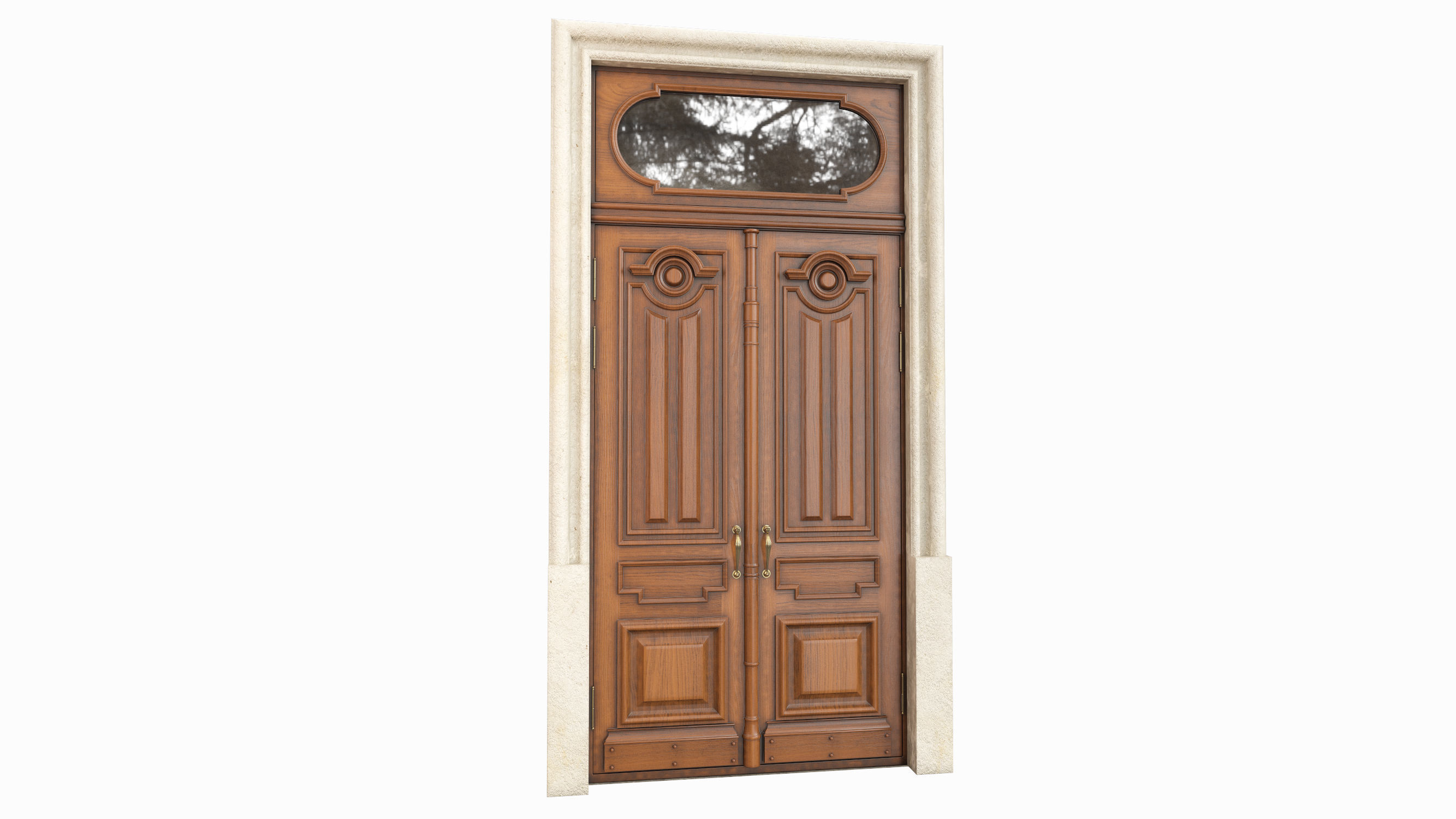 Entrance classic door 63 3D model_3